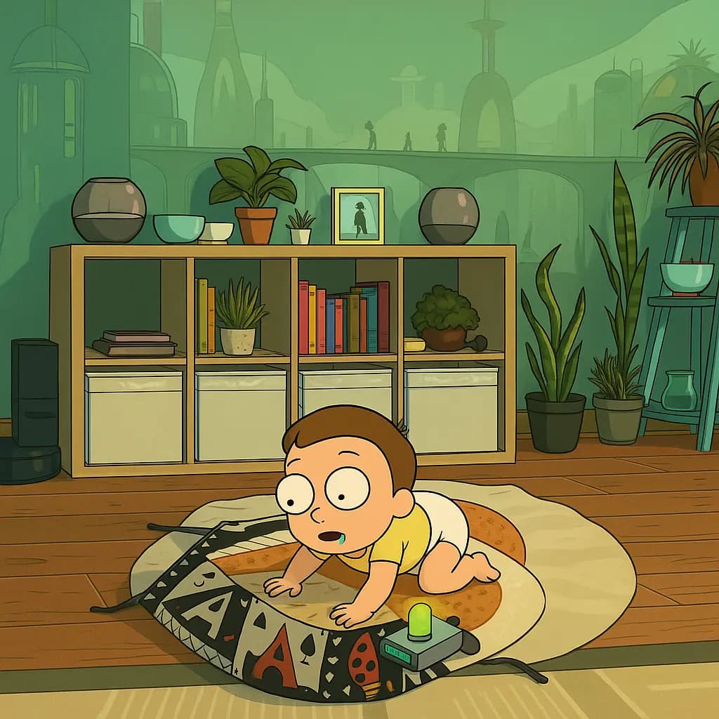 Photo converted to Rick and Morty style