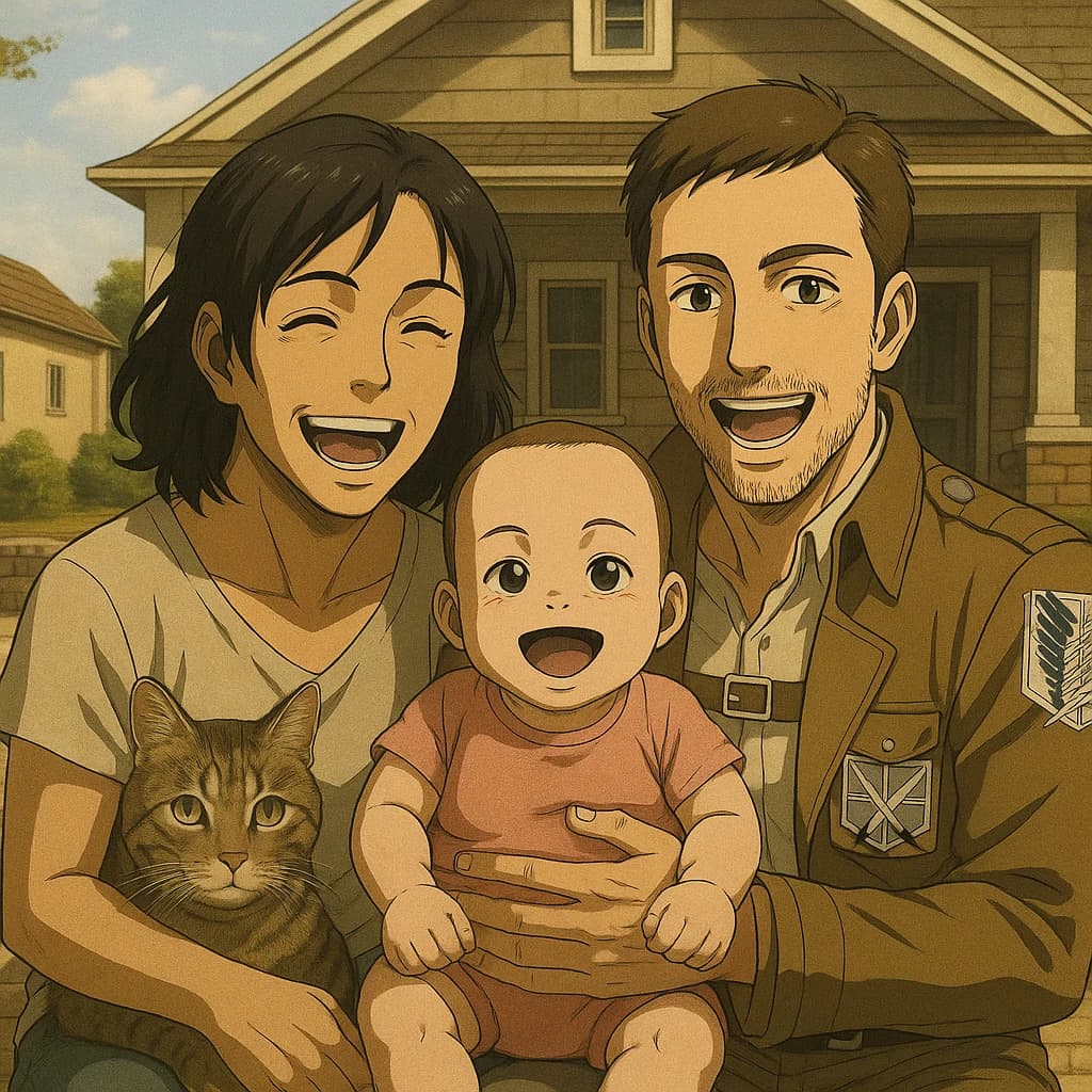 Photo converted to Attack on Titan style