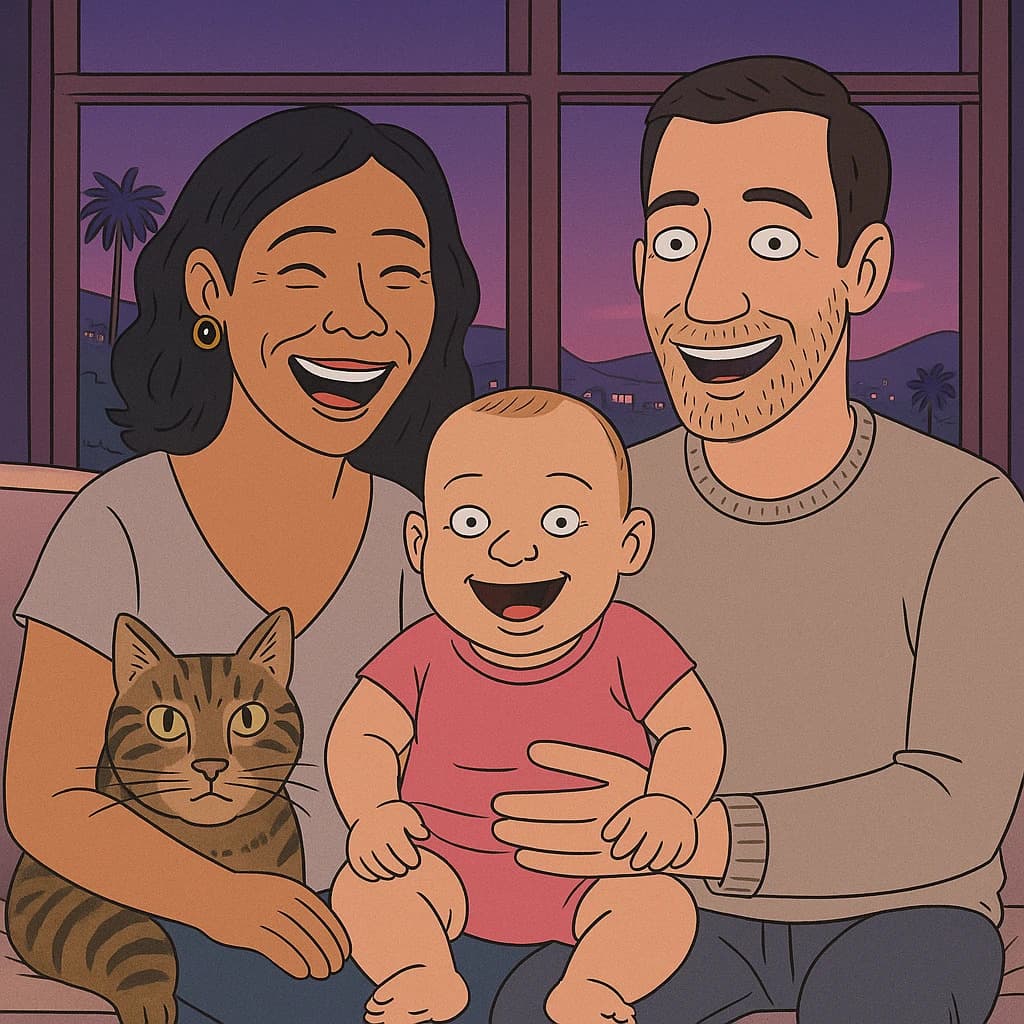 Photo converted to BoJack Horseman style