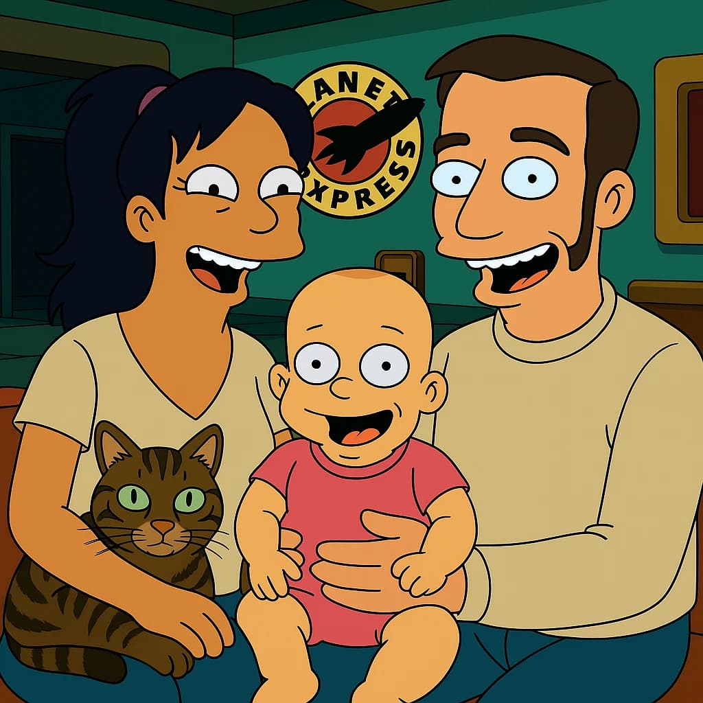 Photo converted to Futurama style