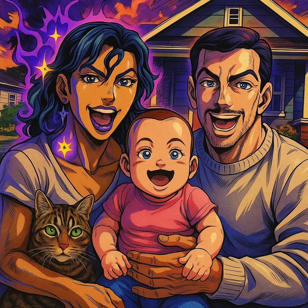 Photo converted to JoJo's Bizarre Adventure style