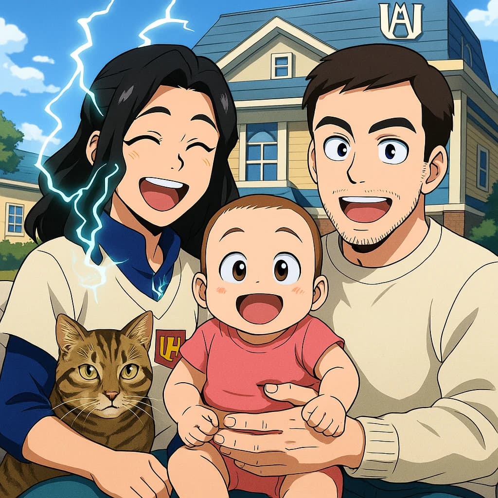 Photo converted to My Hero Academia style