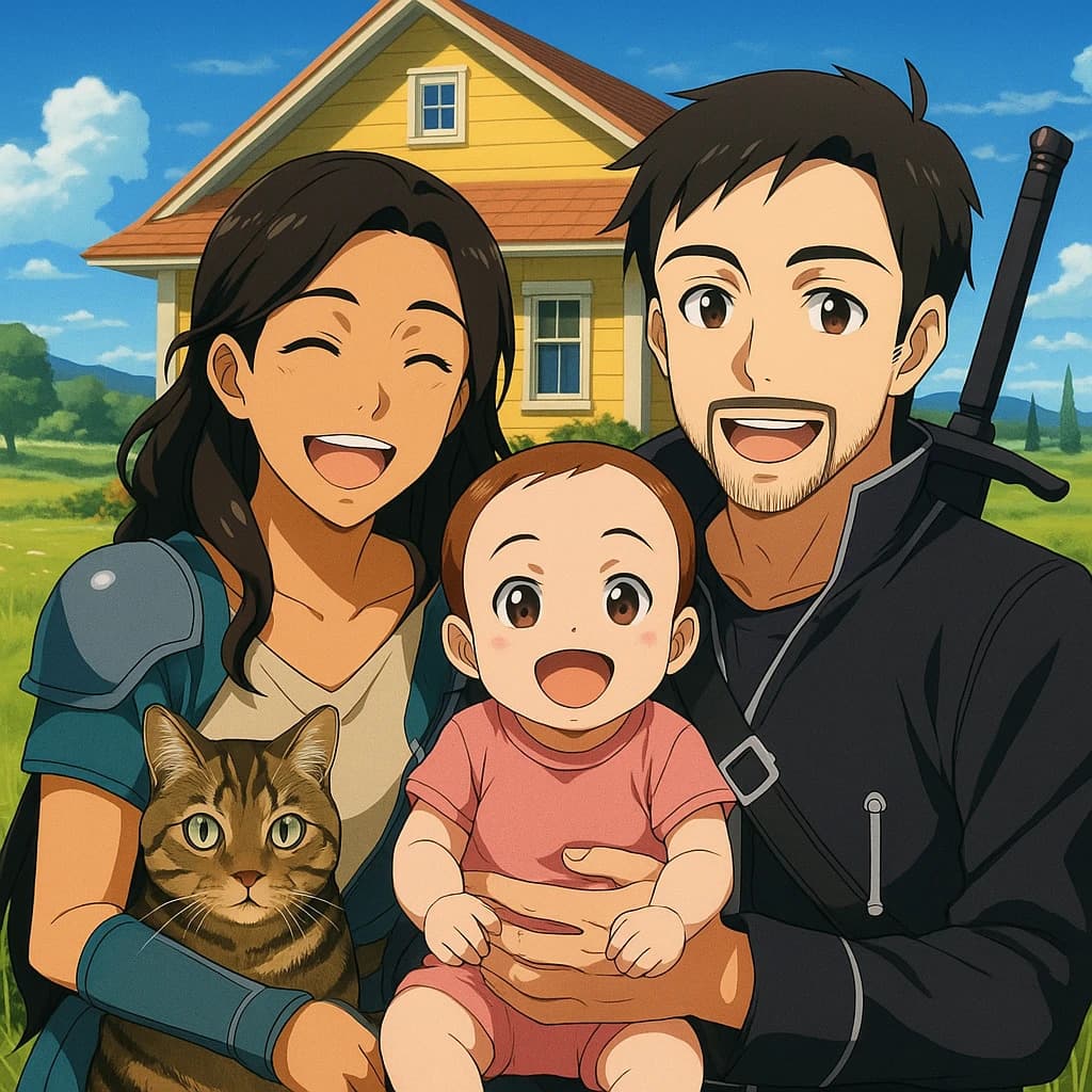 Photo converted to Sword Art Online style