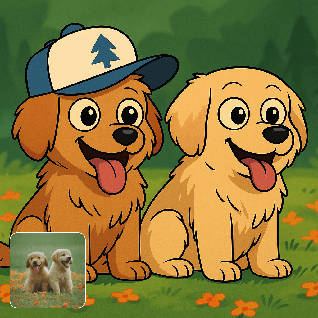 AI cartoon converter showcase