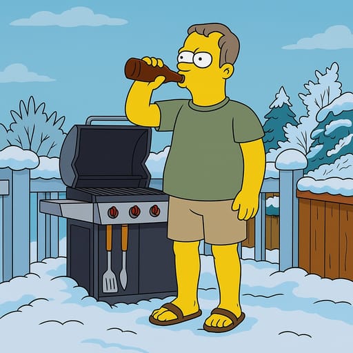 guy-beer photo transformed into The Simpsons AI artwork - the simpsons style generator