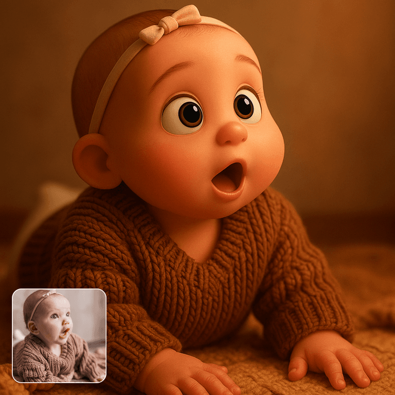 AI cartoon character transformation example