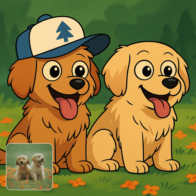 AI cartoon converter showcase